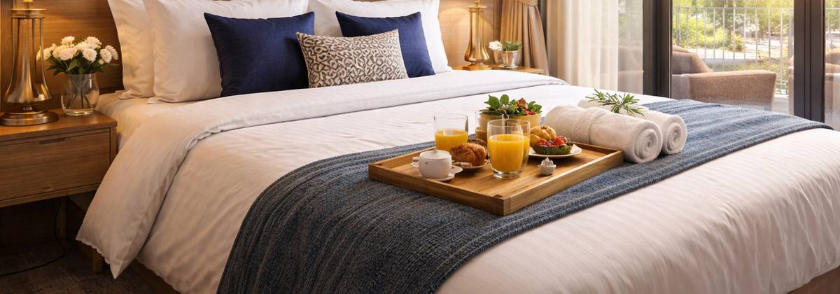 Serviced accommodation bedroom used by investors to make money in property UK