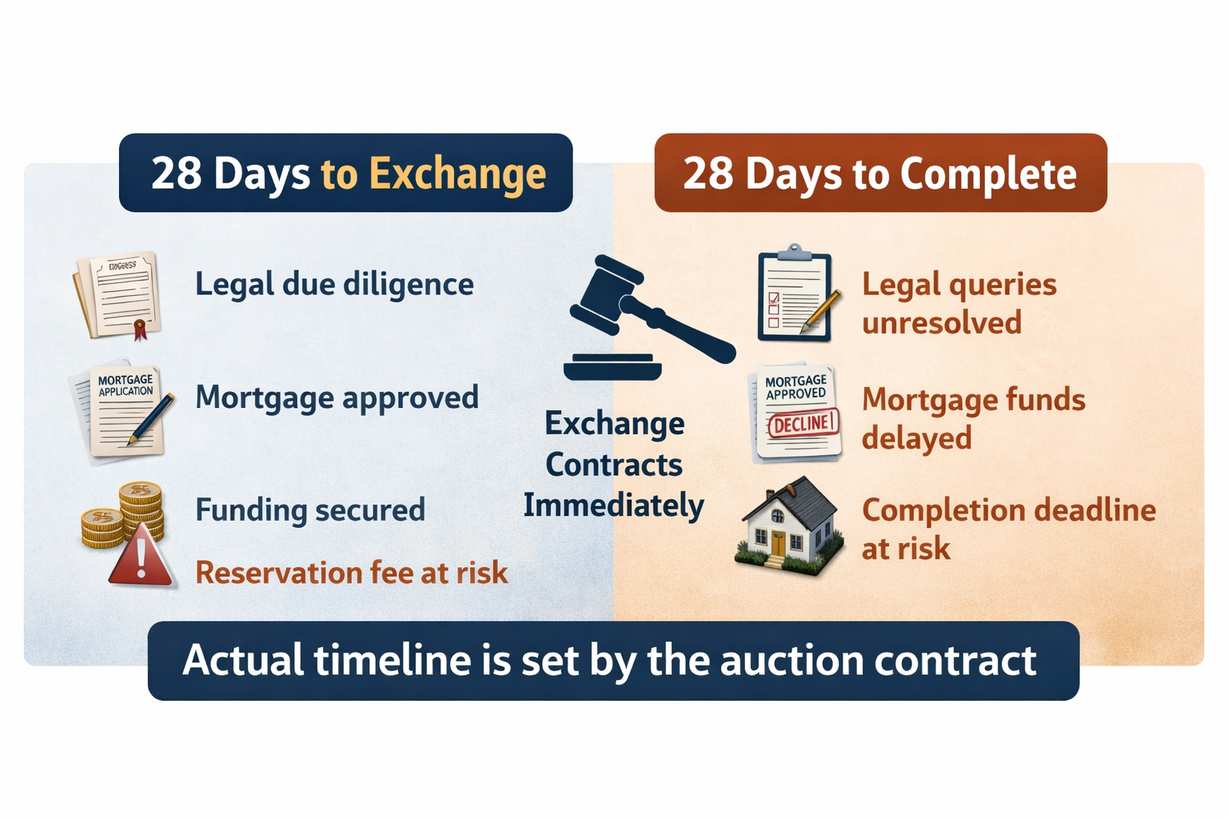Property auction process in UK.