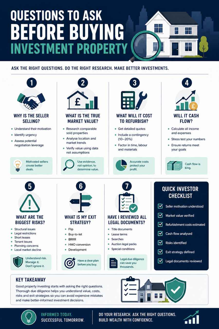 Buying investment property infographic