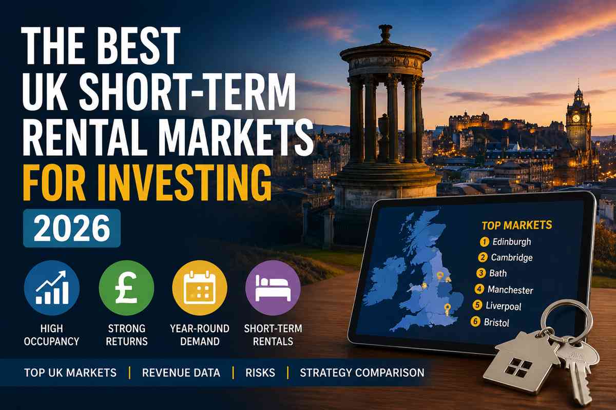 The Best UK Short-Term Rental Markets for Investing in 2026: Occupancy, Revenue and Yield Analysis